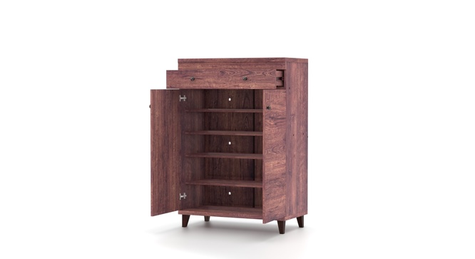 Melano 15 Pair Shoe Cabinet With Drawer(Walnut)